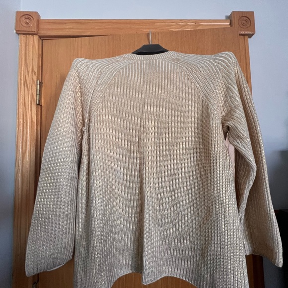 Express Gold Ribbed Woven Sweater - Picture 2 of 6